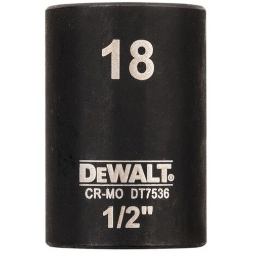 DeWALT DT7536 Extreme Impact Nástrčná hlavica 1/2“ krátka, 18 mm DeWALT DT7536 Extreme Impact Nástrčná hlavica 1/2“ krátka, 18 mm