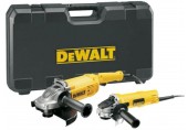 DeWALT DWE492TWIN2 Súprava s DWE492 (230 mm) + DWE4157 (125 mm) uhlové brúsky s kuframi