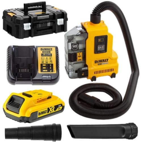 DeWALT DWH161D1 Aku odsávač prachu pre SDS Plus kladivá XR (18V/1x2,0Ah) kufor Tstak