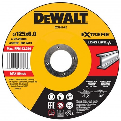 DeWALT DX7941 Brúsny kotúč vypuklý na kov, 125 mm