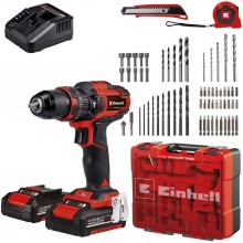Einhell TE-CD 18/40 Li-i +64 Aku príklepová vŕtačka (40Nm/18V/2x2,0Ah) kufor 4513992