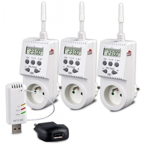 ELEKTROBOCK Home Control set s termo-zásuvkami SET3 HC-PH-TS20 ELEKTROBOCK Home Control set s termo-zásuvkami SET3 HC-PH-TS20