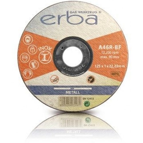 ERBA Rezný kotúč INOX - 5 ks - 125 x 1,0 x 22,2 mm ER-07206 ERBA Rezný kotúč INOX - 5 ks - 125 x 1,0 x 22,2 mm ER-07206