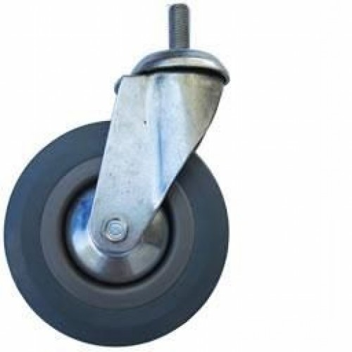 ERBA Kolo gumové šedé otočné motážní šroub M12 125 mm / 100 kg ER-33308 ERBA Kolo gumové šedé otočné motážní šroub M12 125 mm / 100 kg ER-33308