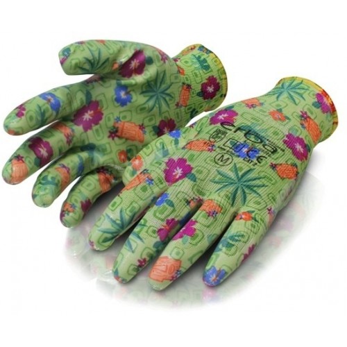 ERBA Záhradné rukavice S polyesterové potiahnuté nitrilom ER-55074