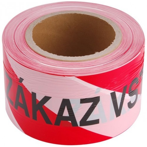EXTOL CRAFT páska výstražná červeno-biela, ZÁKAZ VSTUPU, 75mm x 250m 9568