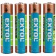 EXTOL Energy Alkalické tužkové batérie AAA 1,5 V, 4ks 42010