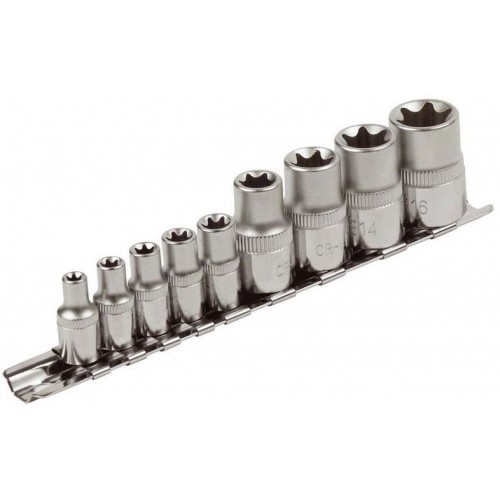 EXTOL PREMIUM hlavice nástrčné vnútorné TORX 1/4" a 1/2", sada 9ks 8818114 EXTOL PREMIUM hlavice nástrčné vnútorné TORX 1/4" a 1/2", sada 9ks 8818114