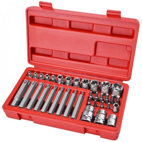 EXTOL PREMIUM Hlavica a hroty TORX, sada 35 ks 8818211