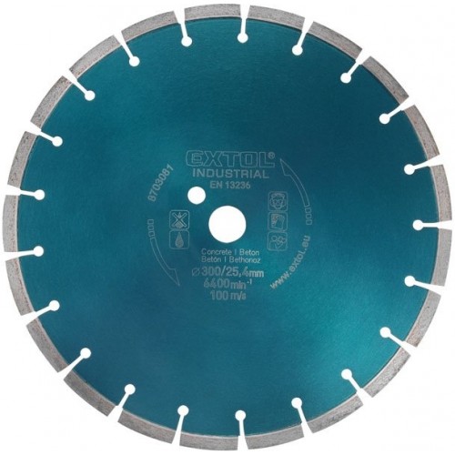 EXTOL INDUSTRIAL kotúč diamantový rezný - segmentový na BETON 350 x 25,4 mm 8703082
