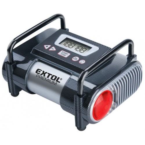 EXTOL PREMIUM CC 140 kompresor do auta 12V, automatický s LCD a svetlom 8864006