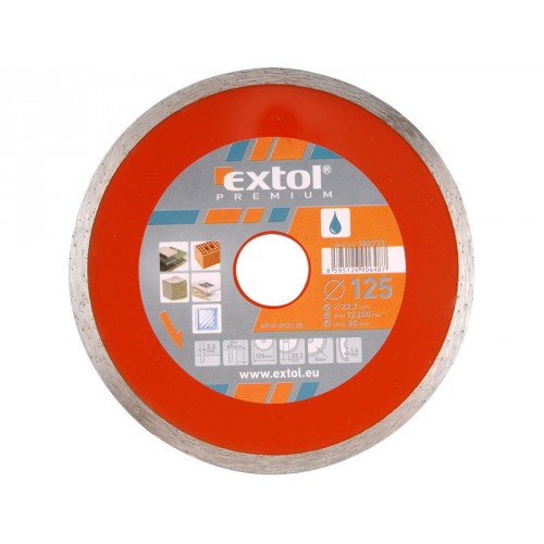 EXTOL PREMIUM kotúč diamantový rezný 230x22, 2mm CELOOBVODOVÉ - mokré rezanie 108735 EXTOL PREMIUM kotúč diamantový rezný 230x22, 2mm CELOOBVODOVÉ - mokré rezanie 108735