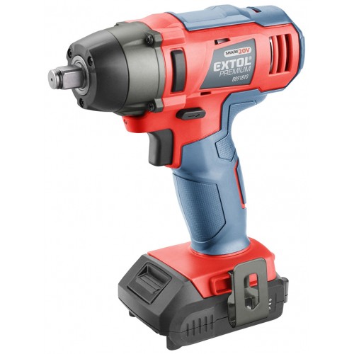 EXTOL PREMIUM uťahovák rázový 1/2 "aku SHARE20V, 180N, 20V Li-ion, 2000mAh 8891810