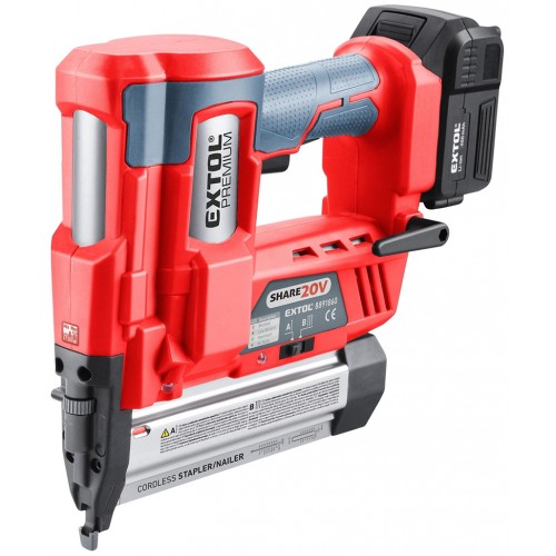 EXTOL PREMIUM klincovačka / sponkovačka aku SHARE20V, 20V Li-ion, 2000mAh 8891860 EXTOL PREMIUM klincovačka / sponkovačka aku SHARE20V, 20V Li-ion, 2000mAh 8891860