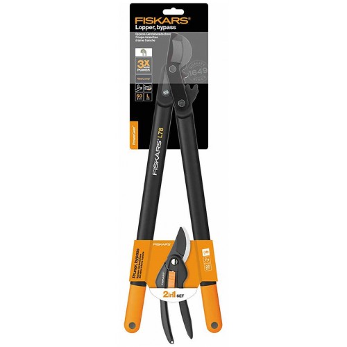 Fiskars Set PowerGear L78 Nožnice na silné vetvy + SingleStep nožnice záhradné P26 1050181 Fiskars Set PowerGear L78 Nožnice na silné vetvy + SingleStep nožnice záhradné P26 1050181