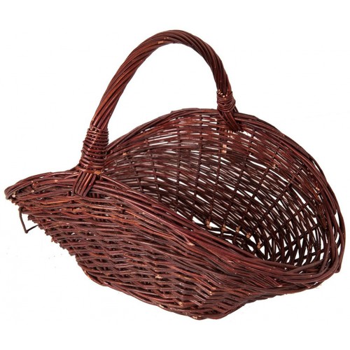 HS FLAMINGO Kôš na drevo prútený oválny, tmavý HSF15-074