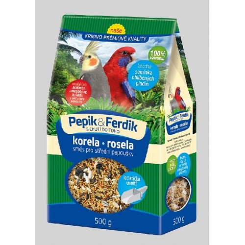 FORESTINA PEPÍK&FERDÍK kŕmna zmes pre stredné papagáje 500g