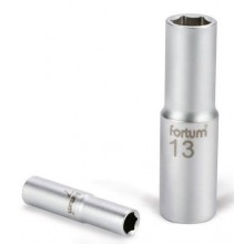 FORTUM Hlavica nástrčná porloužená 1/4", 10 mm, L 50mm 4701523