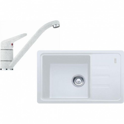 Franke SET G117 (drez BSG 611-62 biely + batérie FC 9541bílá) 114.0440.697