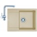 Franke SET G7 granitový drez MRG 611-62 sahara + batéria Samoa chróm 114.0120.341