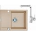 Franke SET G8 granitový drez MRG 611-62 pieskový melír+batéria chróm FN 0147 114.0120.347