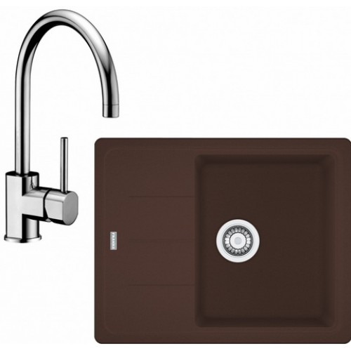 Franke SET G54 granitový drez BFG 611-62 tmavo hnedá + batéria FC 650 chróm 114.0323.814 Franke SET G54 granitový drez BFG 611-62 tmavo hnedá + batéria FC 650 chróm 114.0323.814