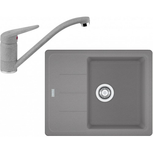 Franke SET G66 granitový drez BFG 611-62 sivý kameň + batéria FC 9541 sivý kameň