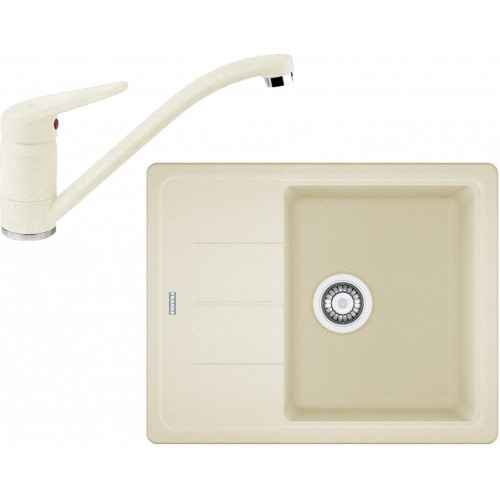 Franke SET G66 granitový drez BFG 611-62 vanilka + batéria FC 9541 vanilka 114.0365.150