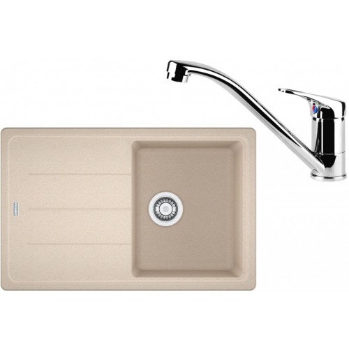 Franke SET G67 granitový drez BFG 611-78 pieskový melír+batéria FC 1839 chróm 114.0365.155