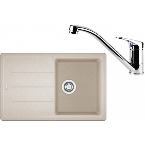 Franke SET G67 granitový drez BFG 611-78 sahara + batéria FC 1839 chróm 114.0365.155