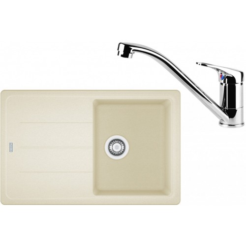 Franke SET G67 granitový drez BFG 611-78 vanilka + batéria FC 1839 chróm 114.0365.164