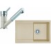 Franke SET G72 granitový drez MRG 611 sahara + batéria FC 7486 sahara 114.0365.284