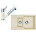 Franke SET G74 granitový drez MRG 651-78 vanilka + batéria FG 7486 vanilka 114.0365.410