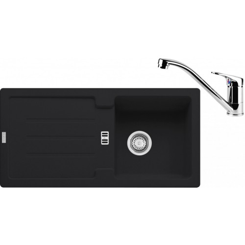 Franke SET G84 granitový drez STG 614 grafit + batéria FC 1839 chróm 114.0365.796