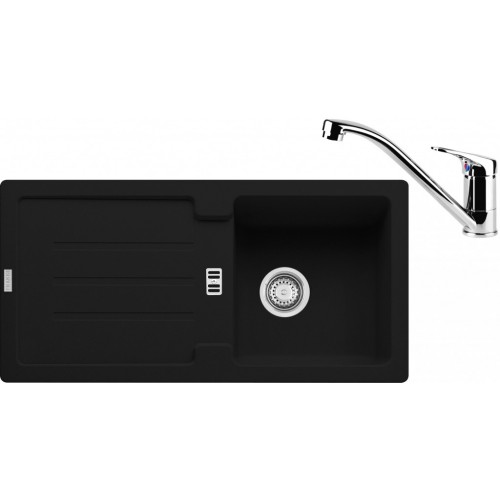 Franke SET G84 granitový drez STG 614 onyx + batéria FC 1839 chróm 114.0365.798