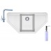 Franke SET G85 granitový drez MRG 612 E biely ľad + batéria Samoa + dávkovač FD 300