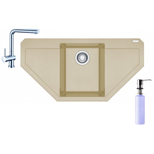 Franke SET G85 granitový drez MRG 612 E sahara + batéria Samoa + dávkovač FD 300 Franke SET G85 granitový drez MRG 612 E sahara + batéria Samoa + dávkovač FD 300