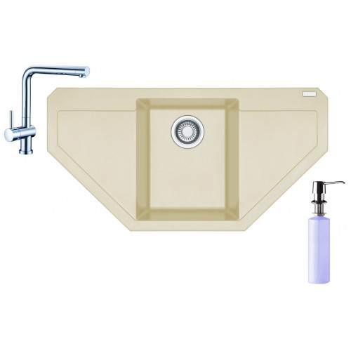 Franke SET G85 granitový drez MRG 612 E vanilka + batéria Samoa + dávkovač FD 300 Franke SET G85 granitový drez MRG 612 E vanilka + batéria Samoa + dávkovač FD 300