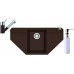 Franke SET G88 granitový drez MRG 612 E tmavo hnedá + batéria FC 7486 + dávkovač FD 300