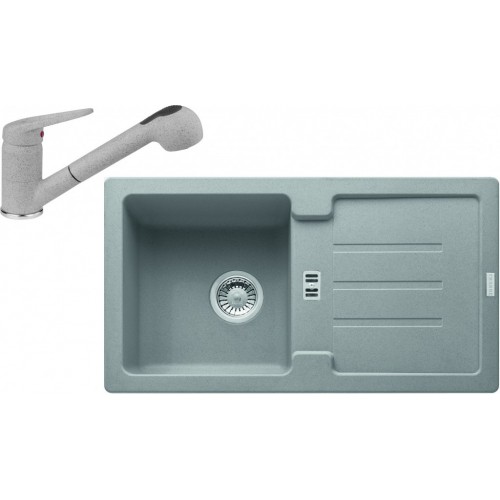 Franke SET G90 granitový drez STG 614-78 sivý kameň + batéria FC 9547 sivý kameň