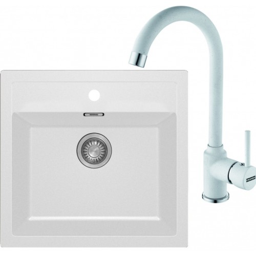 Franke SET T25 tectonitový drez SID 610 biely + batéria FP 9400 biela 114.0366.028 Franke SET T25 tectonitový drez SID 610 biely + batéria FP 9400 biela 114.0366.028