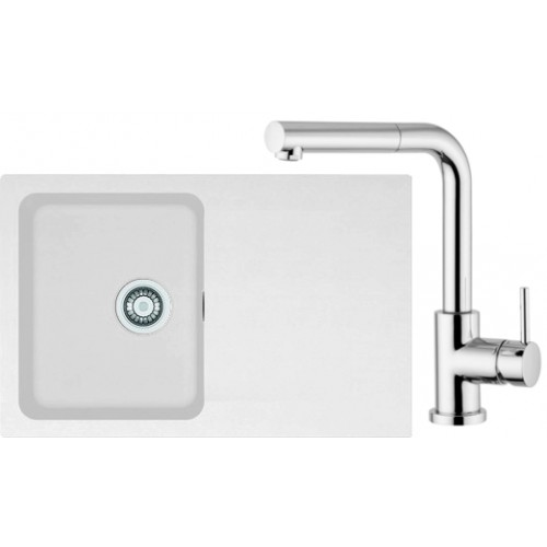 Franke SET T32 tectonitový drez OID 611-78 biely + batéria FN 0147 chróm 114.0366.064 Franke SET T32 tectonitový drez OID 611-78 biely + batéria FN 0147 chróm 114.0366.064