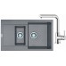 Franke SET G12 granitový drez MRG 651-78 sivý kameň + batéria chróm FN 0147 114.0253.368