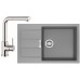 Franke SET T55 tectonitový drez SID 611-78 / 45 BB sivá + batéria FN 0147.031 chróm