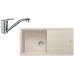 Franke SET G133 granitový drez BFG 611 sahara + batéria FC 9541.031 chróm
