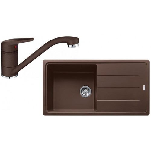 Franke SET G137 granitový drez BFG 611 tmavo hnedá + batérie FC 9541.070 tmavo hnedá