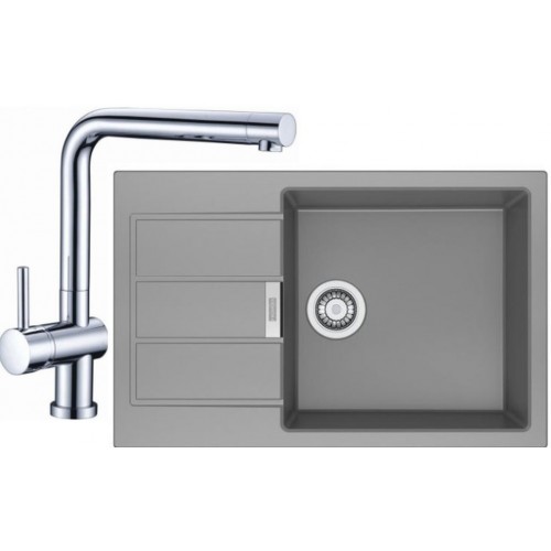 Franke SET T54 tectonitový drez SID 611-78 / 45 BB sivá + batéria Samoa chróm Franke SET T54 tectonitový drez SID 611-78 / 45 BB sivá + batéria Samoa chróm