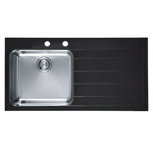 Franke Epos GlEOV 611/2, 1000x510 mm , nerez + čierne sklo, drez + sifón 101.0250.483 Franke Epos GlEOV 611/2, 1000x510 mm , nerez + čierne sklo, drez + sifón 101.0250.483