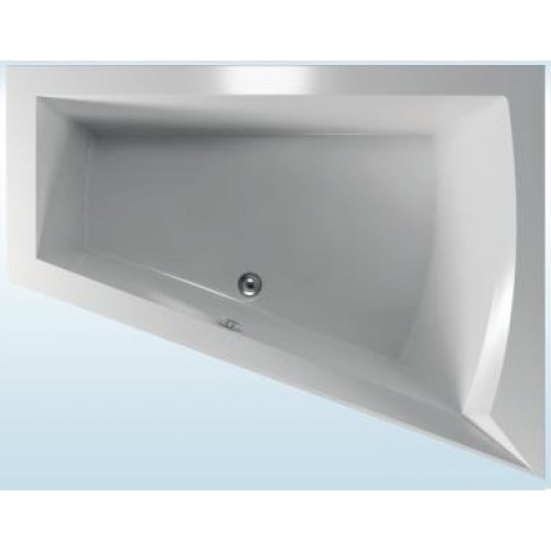 TEIKO Vaňa Galia P rohová 175 x 135 cm, akrylátová, biela, pravá V110175R04T01001