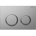 GEBERIT - ovládacie tlačidlo OMEGA 20, pochrómovaná matná/pochrómovaná lesklá 115.085.KN.1